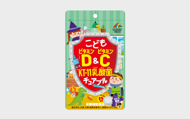 こどもビタミンD＆ビタミンC KT-11乳酸菌 チュアブル